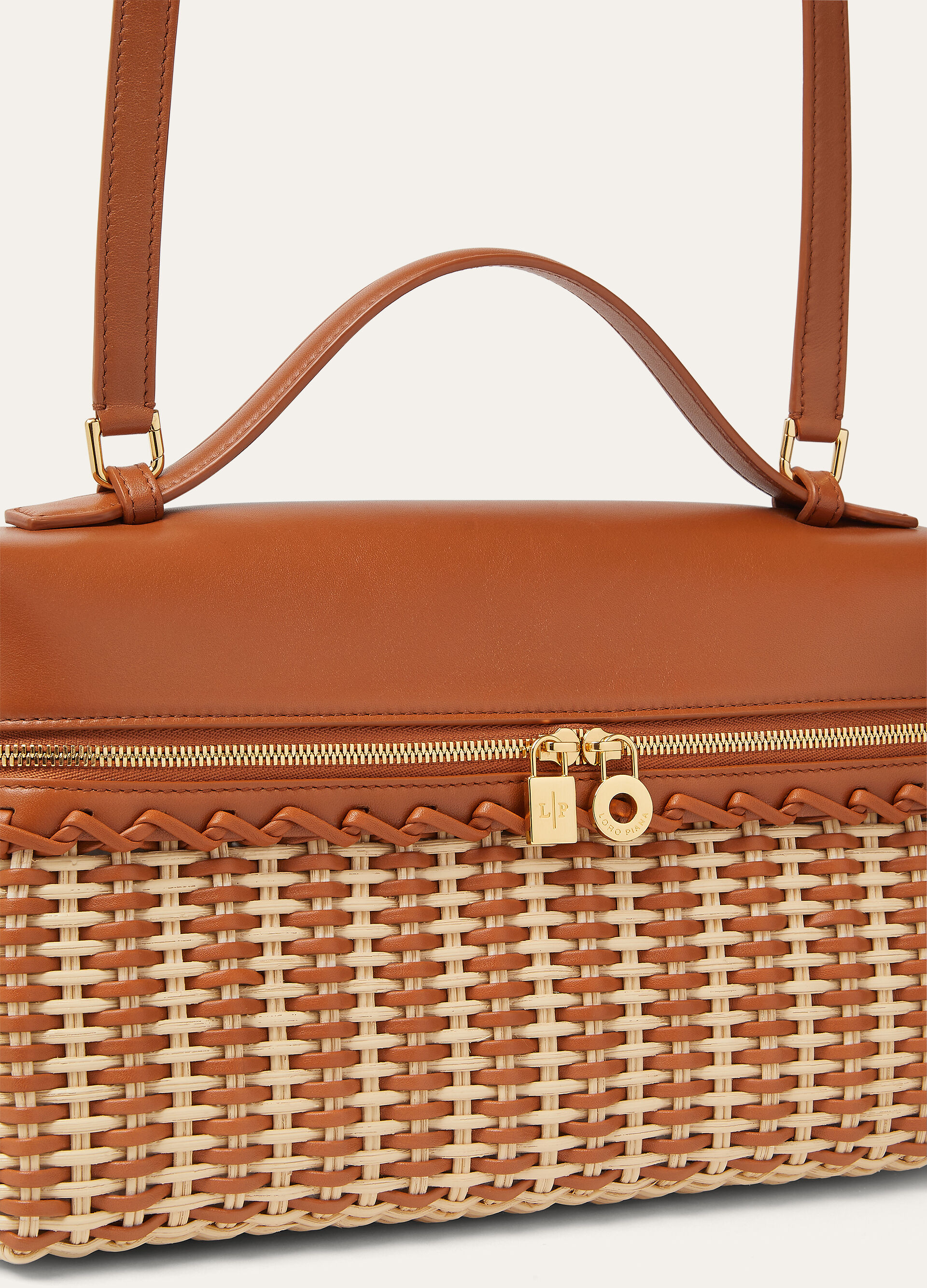 EXTRA POCKET L27 BRAIDED WICKER/ROUNDED LEATHER