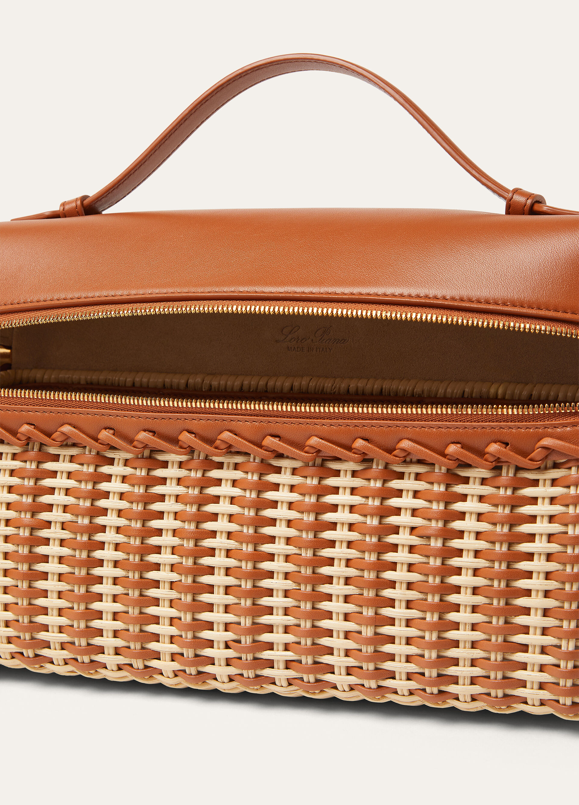 EXTRA POCKET L27 BRAIDED WICKER/ROUNDED LEATHER