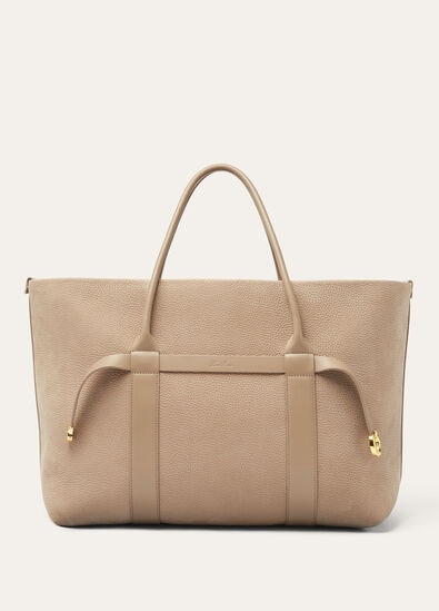 GHIERA SHOPPER LARGE GRAINED NUBUCK/ROUNDED LTH