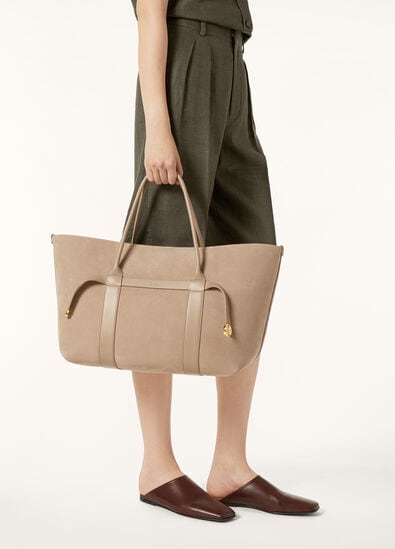 GHIERA SHOPPER LARGE GRAINED NUBUCK/ROUNDED LTH