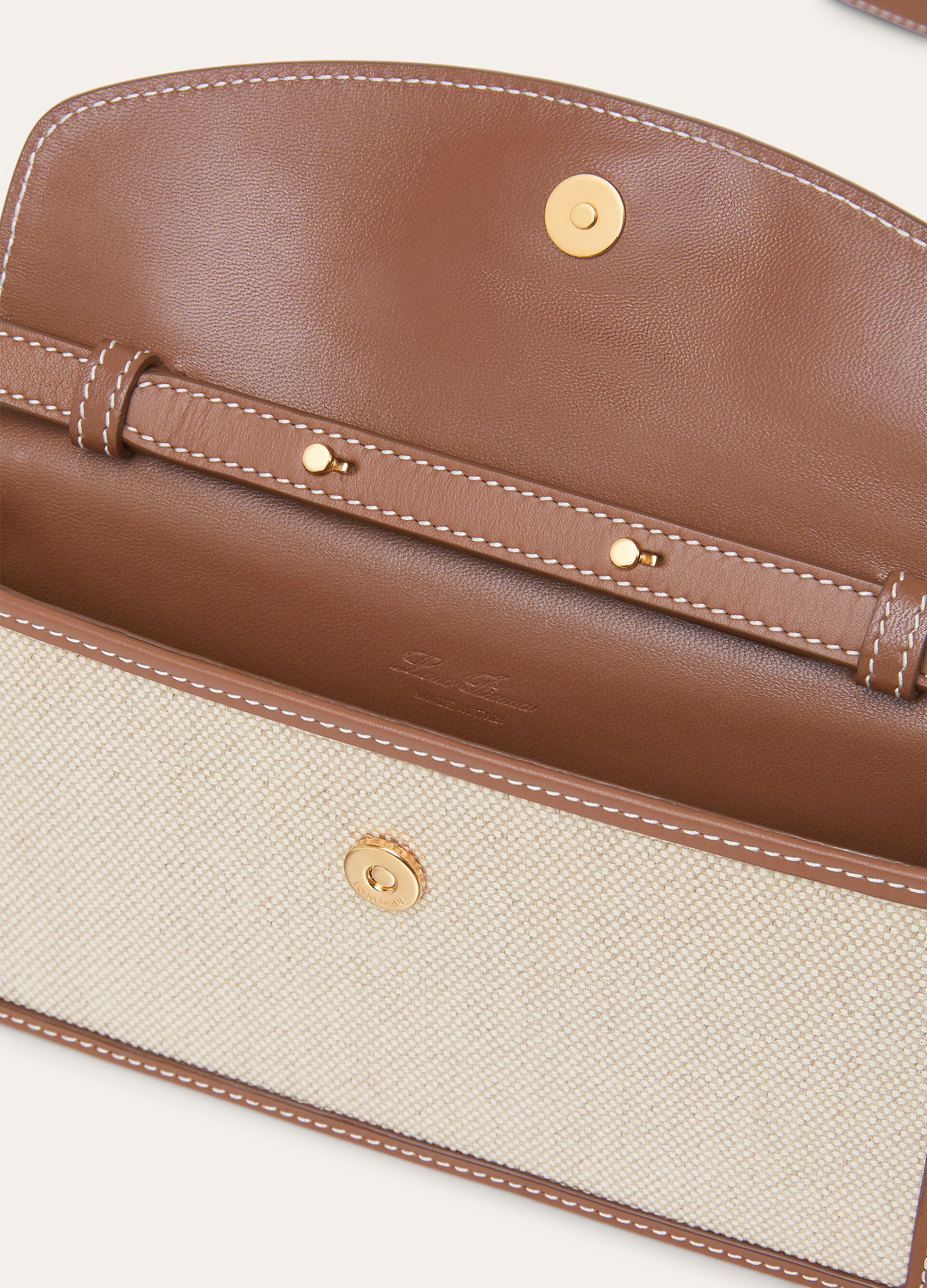 EXTRA POCHETTE NAT CANVAS/ROUNDED LEATHER
