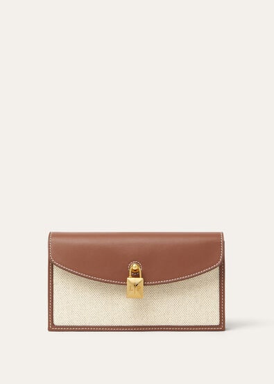 EXTRA POCHETTE NAT CANVAS/ROUNDED LEATHER