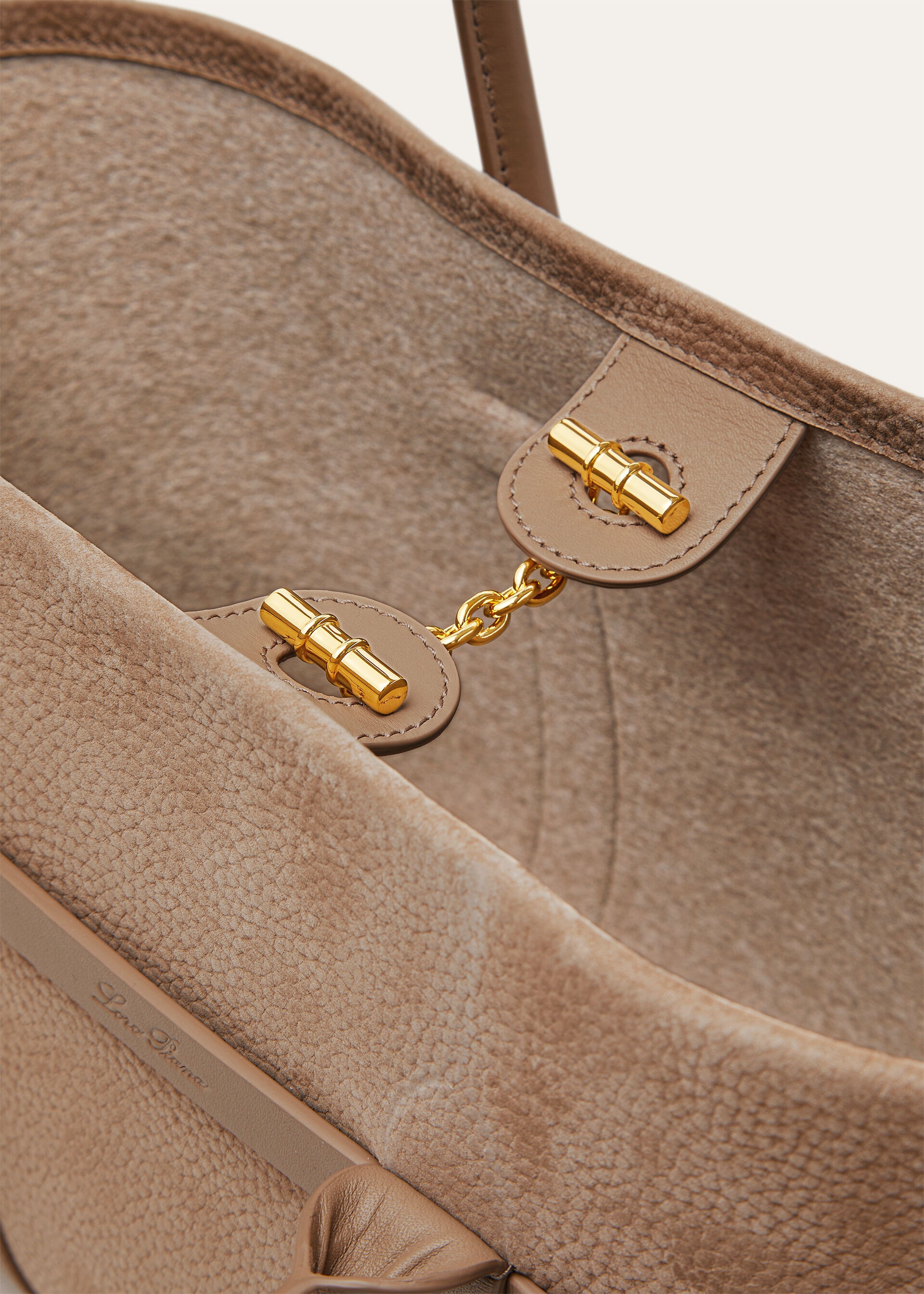 GHIERA SHOPPER SMALL GRAINED NUBUCK/RNDD LTHR