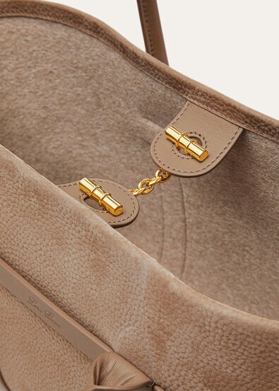GHIERA SHOPPER SMALL GRAINED NUBUCK/RNDD LTHR