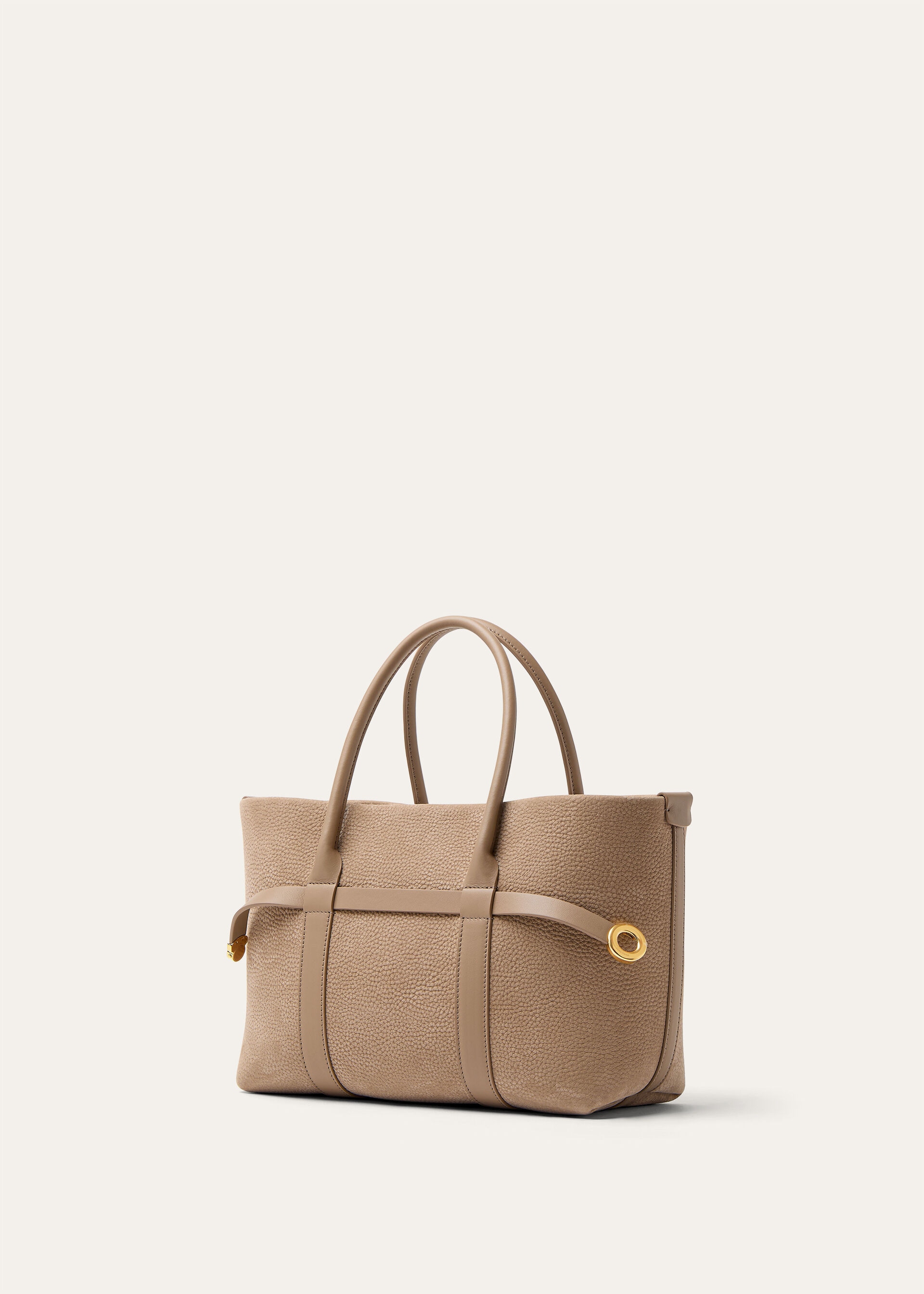 GHIERA SHOPPER SMALL GRAINED NUBUCK/RNDD LTHR