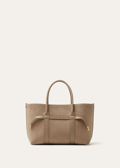 GHIERA SHOPPER SMALL GRAINED NUBUCK RNDD LTHR