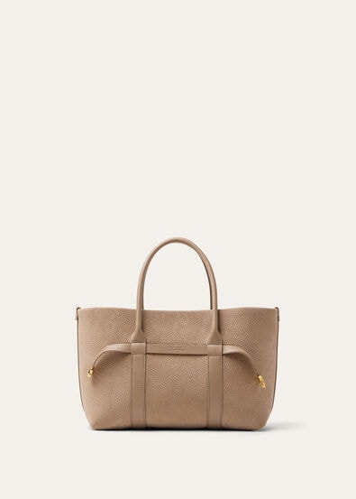 GHIERA SHOPPER SMALL GRAINED NUBUCK RNDD LTHR