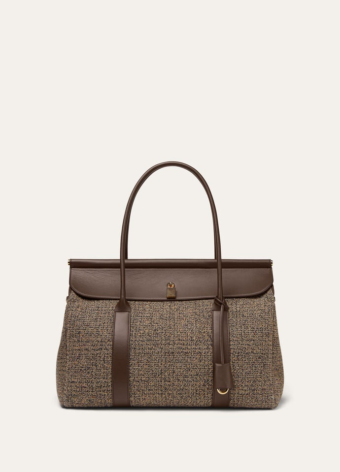 LOOM L37 MOULINE' TWEED/ROUNDED LEATHER_FAP4849_F6WK_NR_3