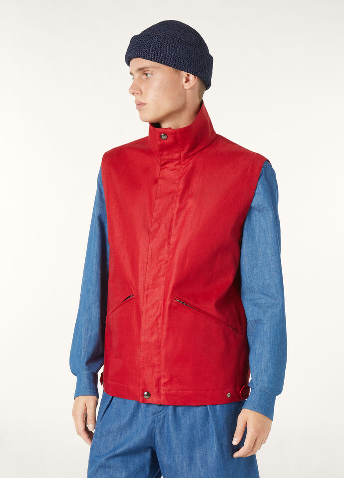 GERI VEST DIAGONAL LINEN 3L STORM_FAP4908_R0DK_3