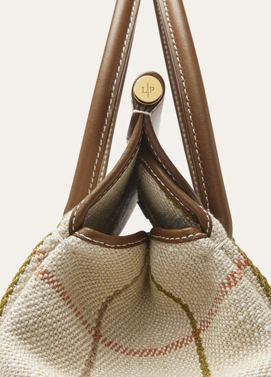 LOOM L25 BELT LINEN JACQ/ROUNDED LEATHER
