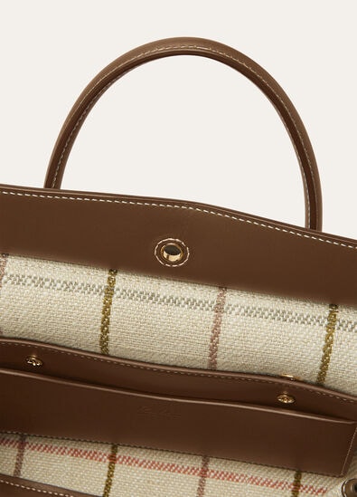 LOOM L25 BELT LINEN JACQ/ROUNDED LEATHER
