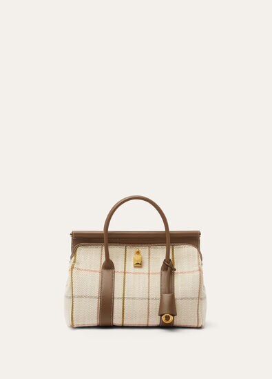 LOOM L25 BELT LINEN JACQ/ROUNDED LEATHER