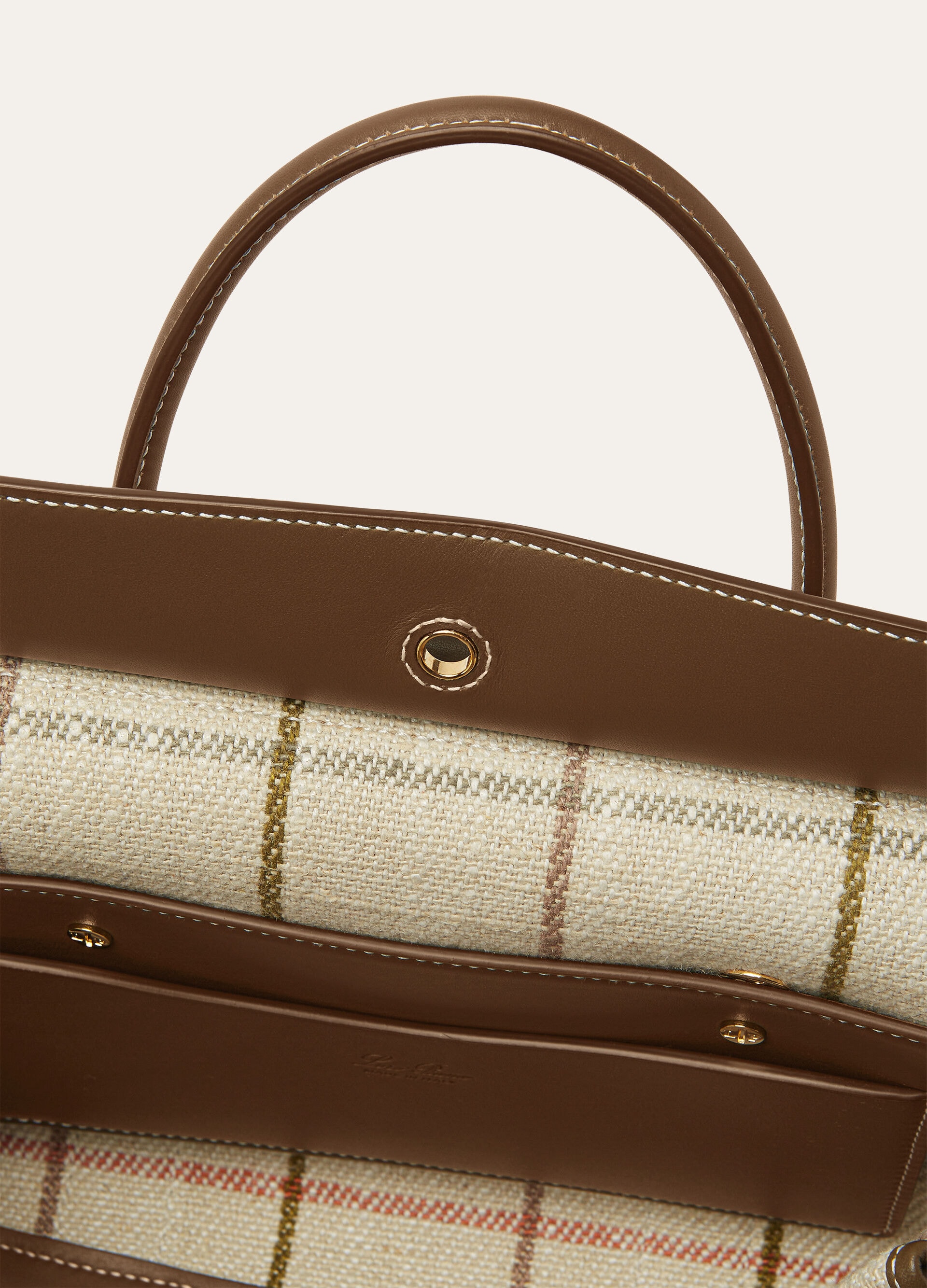LOOM L25 BELT LINEN JACQ/ROUNDED LEATHER