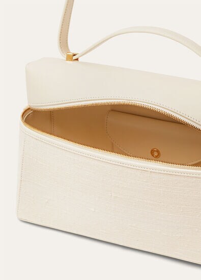 EXTRA BAG L27 SHINY TUSSAH/ROUNDED LEATHER