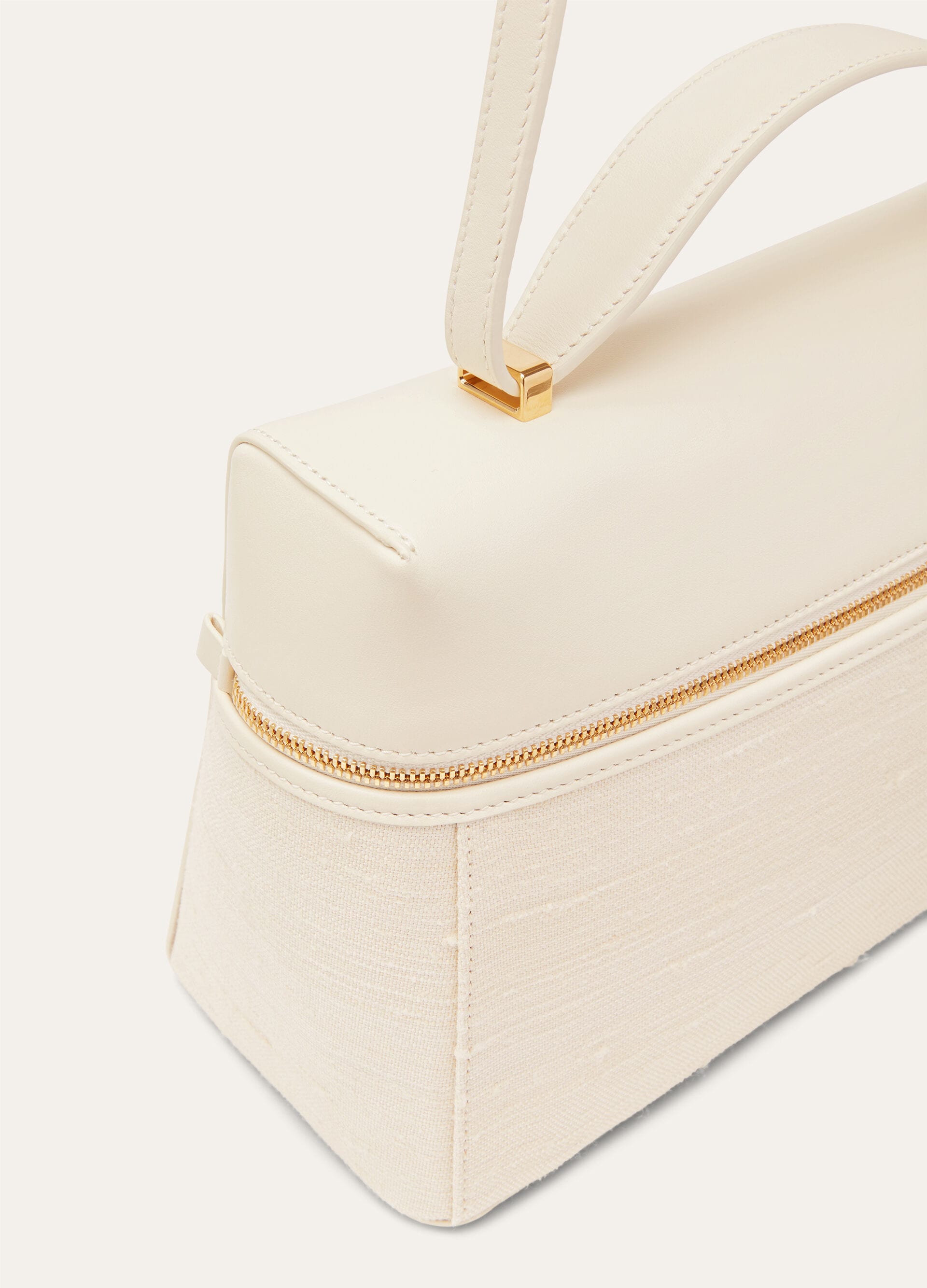 EXTRA BAG L27 SHINY TUSSAH/ROUNDED LEATHER