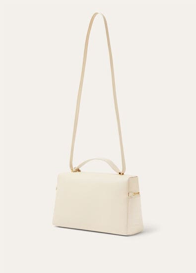 EXTRA BAG L27 SHINY TUSSAH/ROUNDED LEATHER