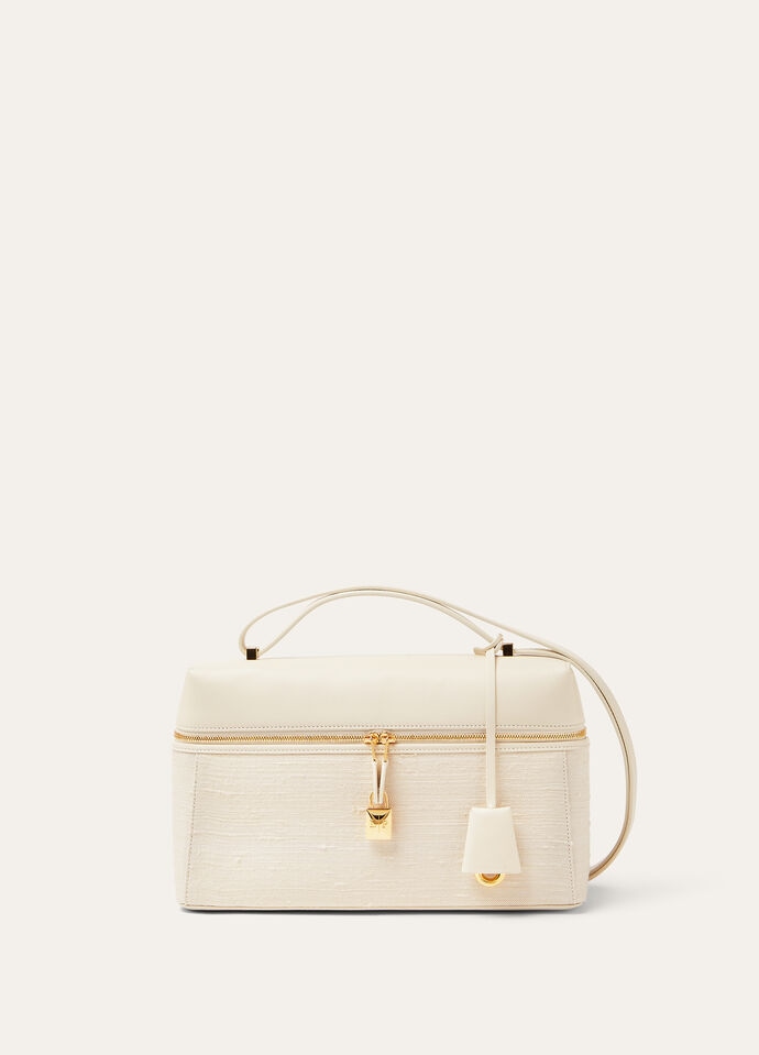 EXTRA BAG L27 SHINY TUSSAH/ROUNDED LEATHER_FAP5008_B5AN_NR_2