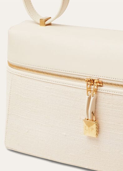 EXTRA BAG L27 SHINY TUSSAH/ROUNDED LEATHER