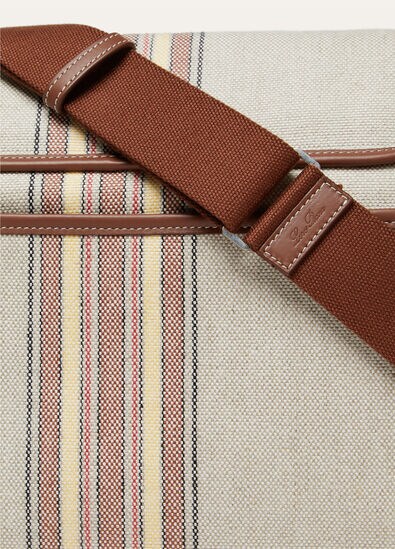 CHANGING BAG NAT.CANVAS SUITCASE STRP/ROUNDED LTH