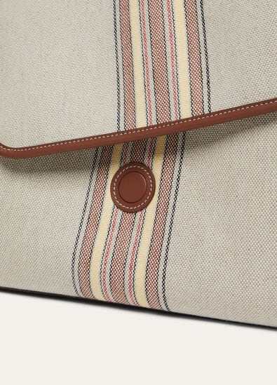 CHANGING BAG NAT.CANVAS SUITCASE STRP/ROUNDED LTH