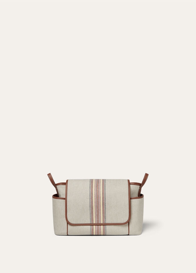 CHANGING BAG NAT.CANVAS SUITCASE STRP/ROUNDED LTH_FAP5051_F6WN_NR_1