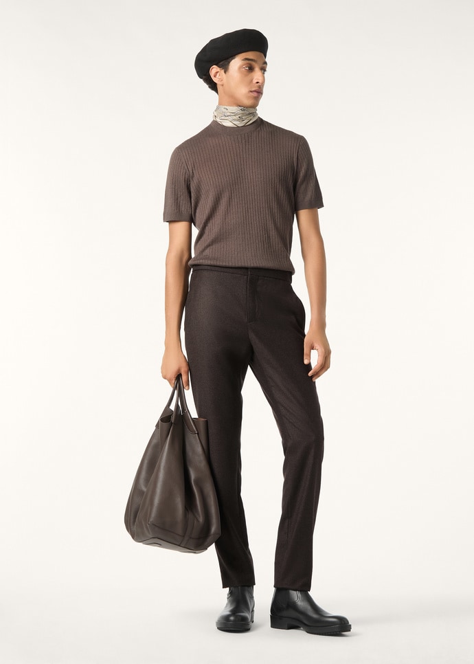 LEISURE CITY TROUSERS WOOL CASH FLANNEL_FAP5080_H00Z_1
