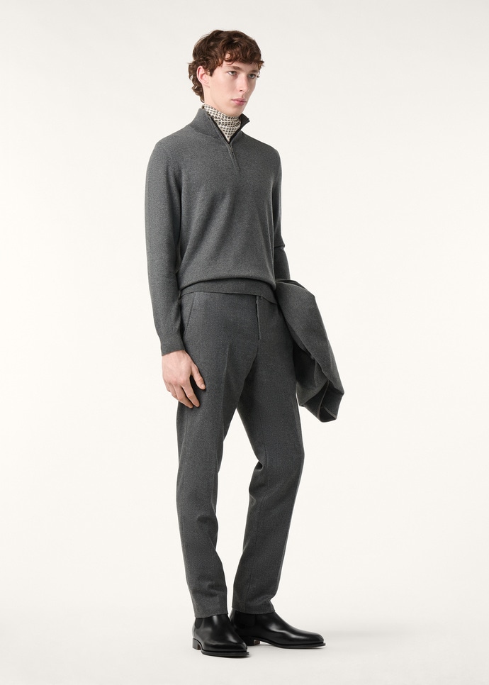 LEISURE CITY TROUSERS WOOL CASH FLANNEL_FAP5080_M037_1