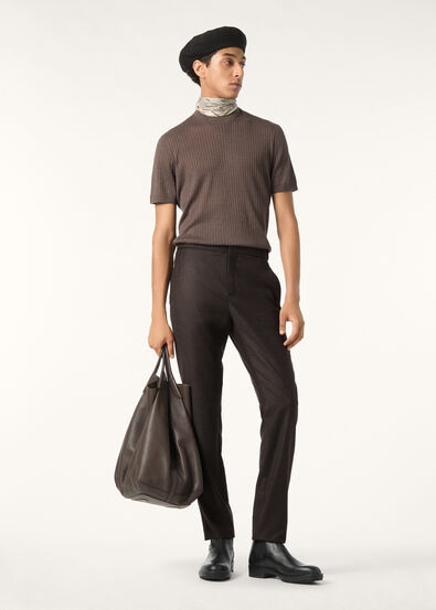 LEISURE CITY TROUSERS WOOL CASH FLANNEL