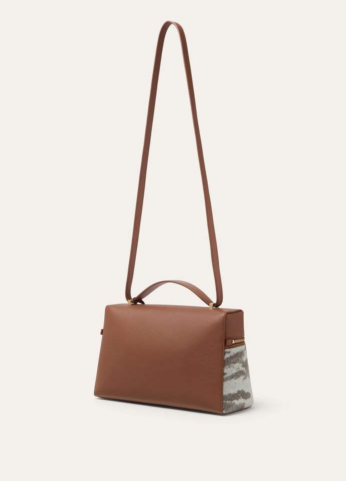Loom bag L37 Cotton, Linen Natural/Caramel Sugar/Sun Gold