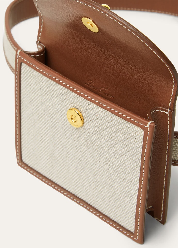 EXTRA POCHETTE BELT NATURAL CANVAS/ROUNDED LEATHER_FAP5144_B4NE_4