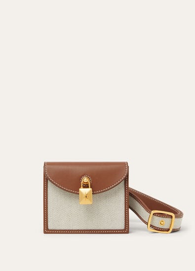 EXTRA POCHETTE BELT NATURAL CANVAS/ROUNDED LEATHER