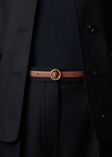 HELM ROUND BUCKLE BELT PS15 ROUNDED LEATHER