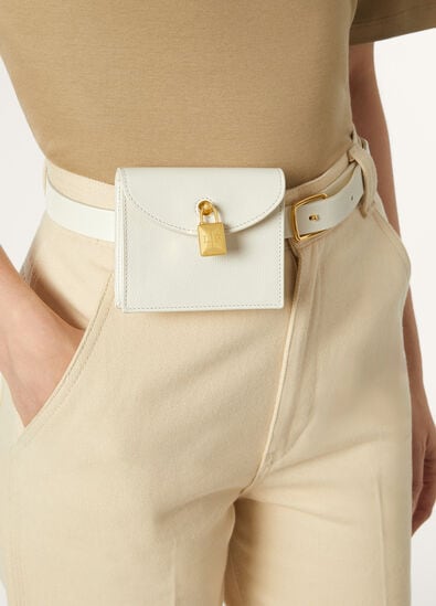 EXTRA POCHETTE BELT LINEN CALF