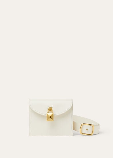 EXTRA POCHETTE BELT LINEN CALF