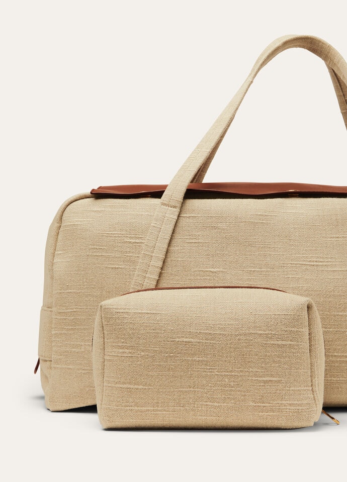 MEADOW DUFFLE PROVENCE LINEN/ROUNDED LEATHER_FAP5160_B5AF_NR_7