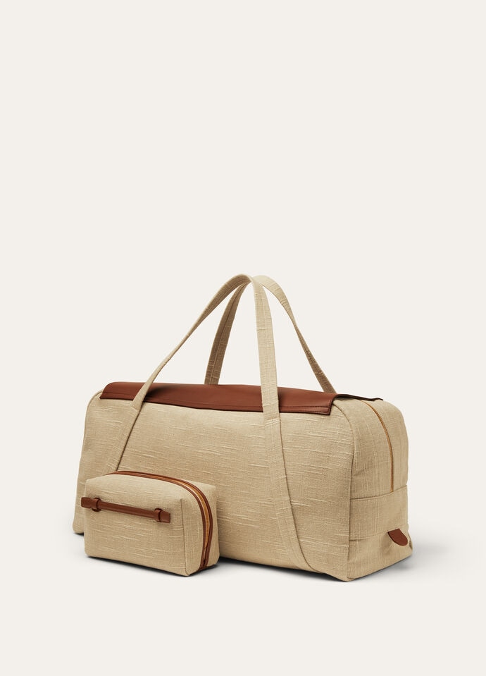 MEADOW DUFFLE PROVENCE LINEN/ROUNDED LEATHER_FAP5160_B5AF_NR_3