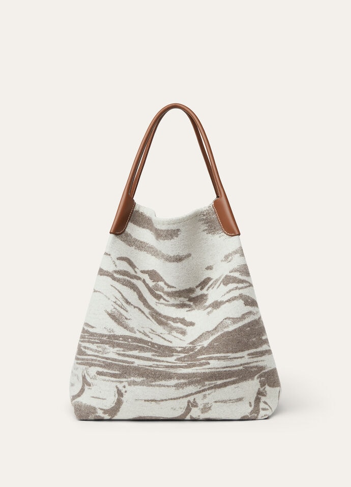 BALE HOBO EXTRA LARGE TESS JACQ WOOL VICUNA LNDSCP_FAP5214_F6WM_NR_2