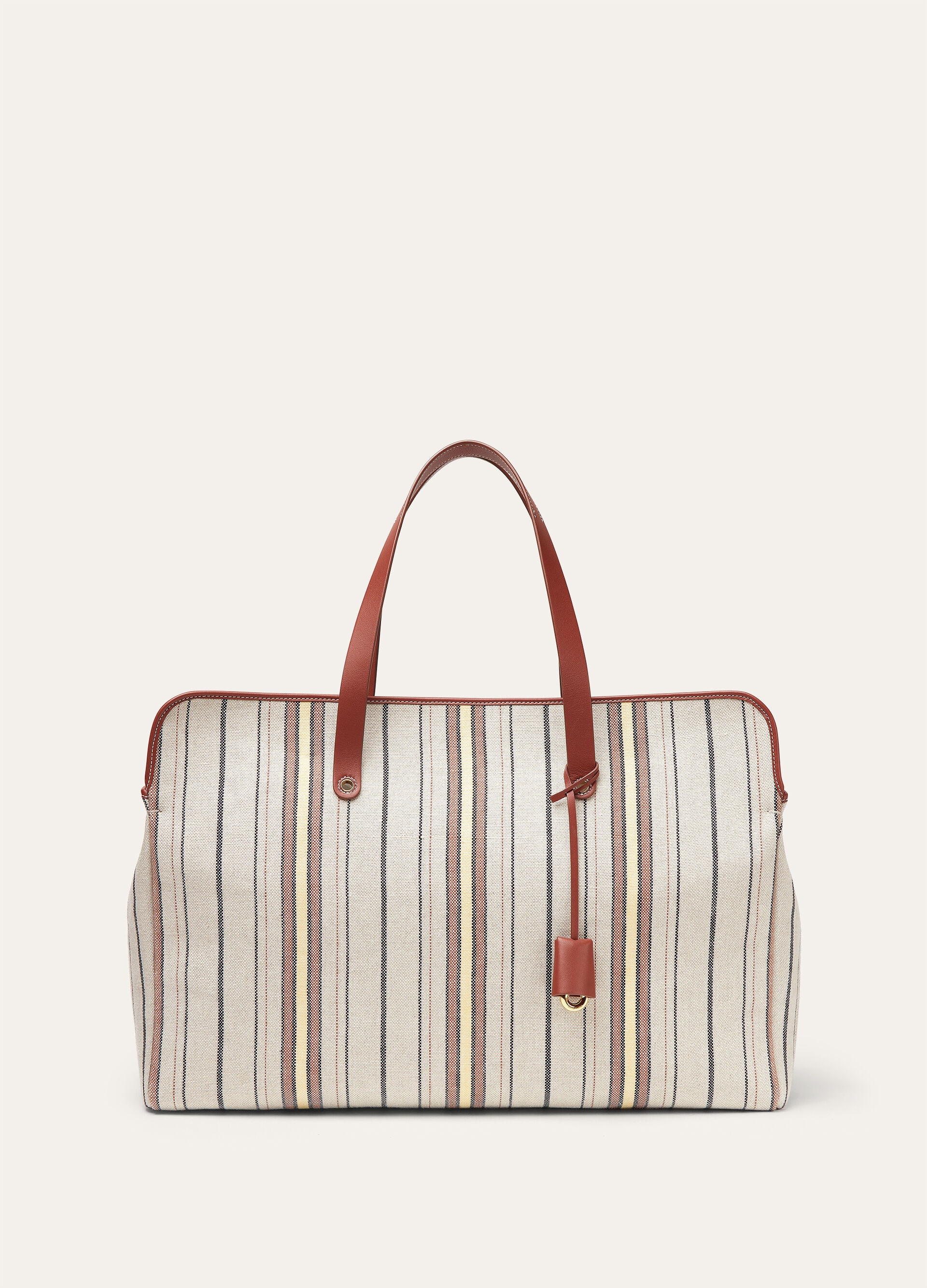 LAGUNA SHOPPER SUITCASE STRIPES/ROUNDED LEATHER