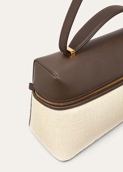 EXTRA BAG L27 TAILORING SILK CHEVRON RNDD LTHR