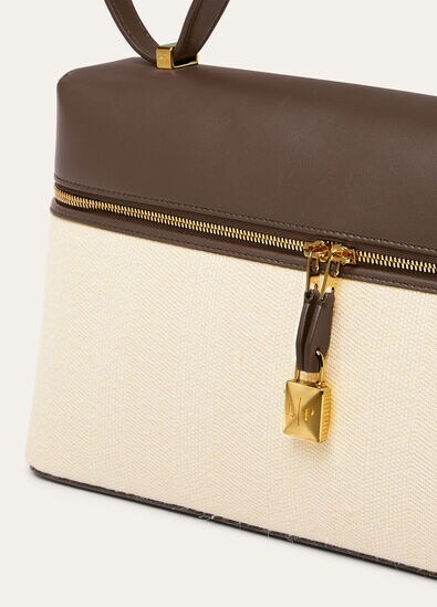 EXTRA BAG L27 TAILORING SILK CHEVRON RNDD LTHR