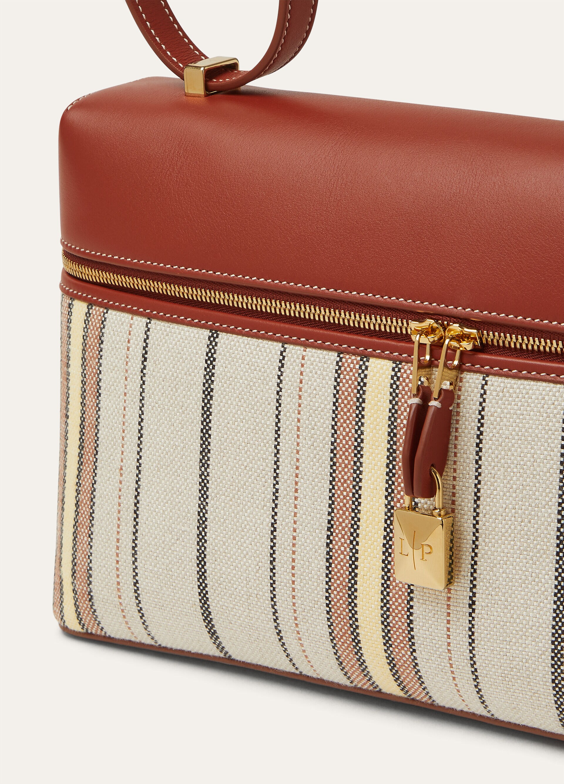 EXTRA BAG L27 SUITCASE STRIPE ROUNDED LEATHER