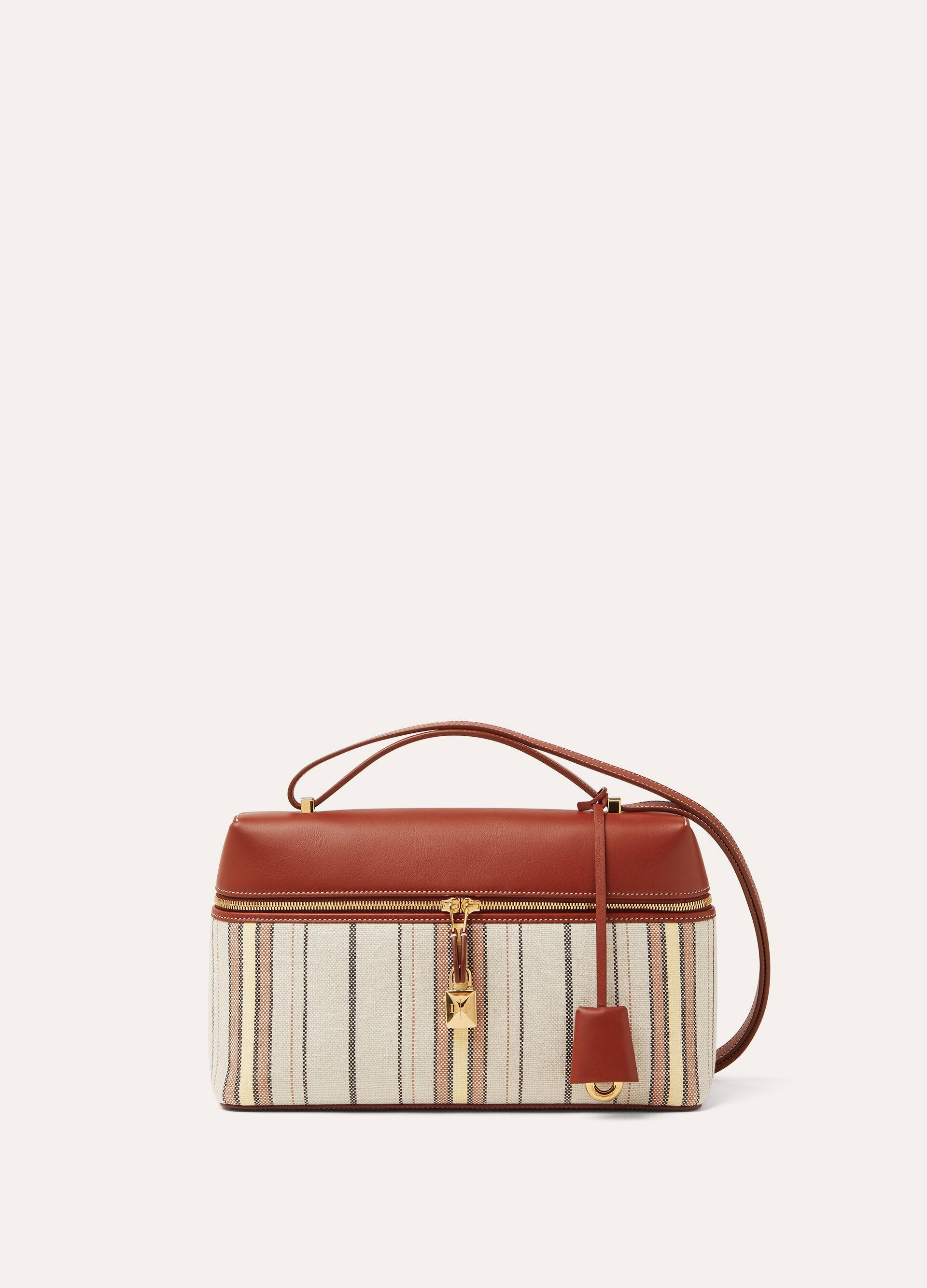 EXTRA BAG L27 SUITCASE STRIPE ROUNDED LEATHER