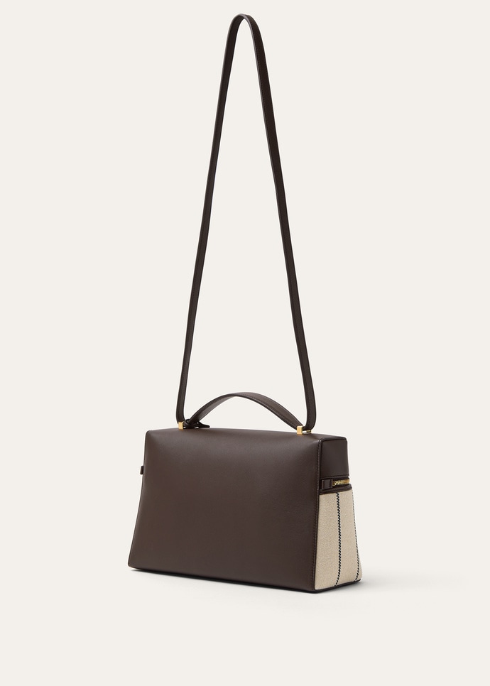 EXTRA BAG L27 RIGA COTTON ROUNDED LEATHER_FAP5283_B5CE_NR_4