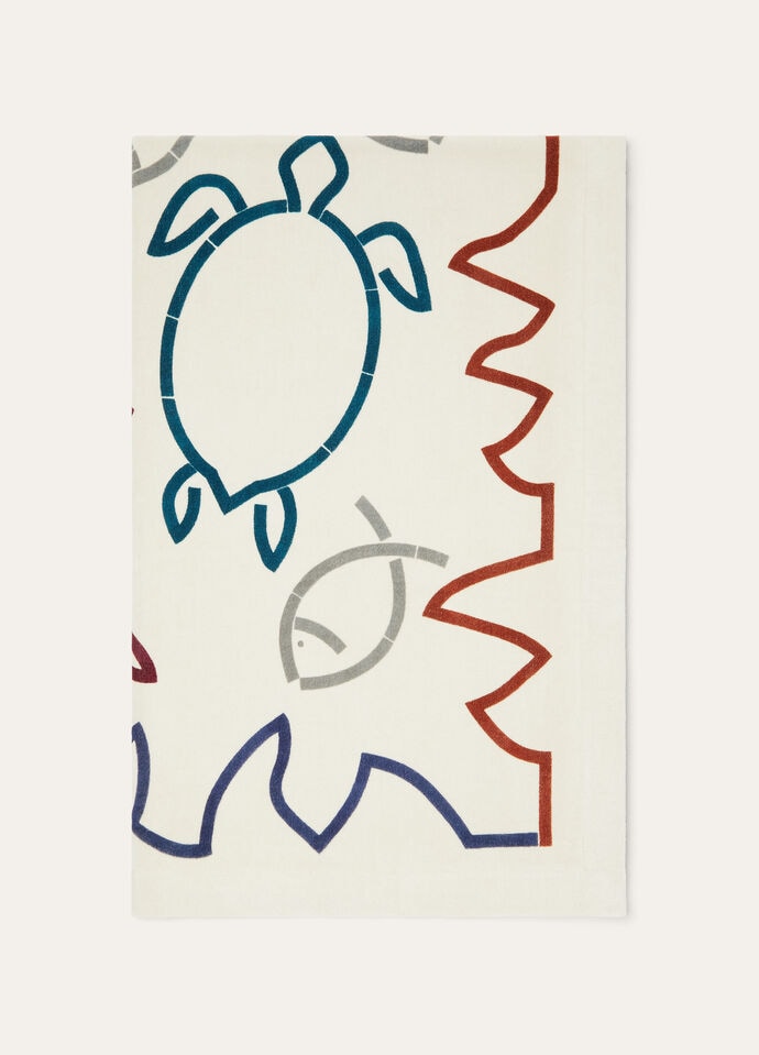LORO PIANA FISH&TURTLES BEACH TOWEL COTTON_FAP5288_T1R6_NR_1