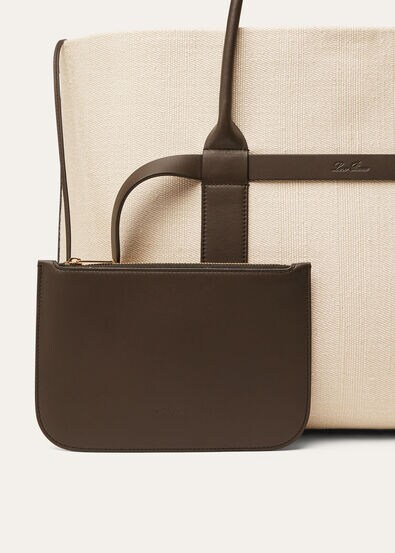 GHIERA SHOPPER LARGE TAILOR.SILK CHEVRON RNDD LTHR