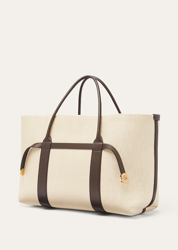 GHIERA SHOPPER LARGE TAILOR.SILK CHEVRON RNDD LTHR_FAP5298_B5AE_NR_4