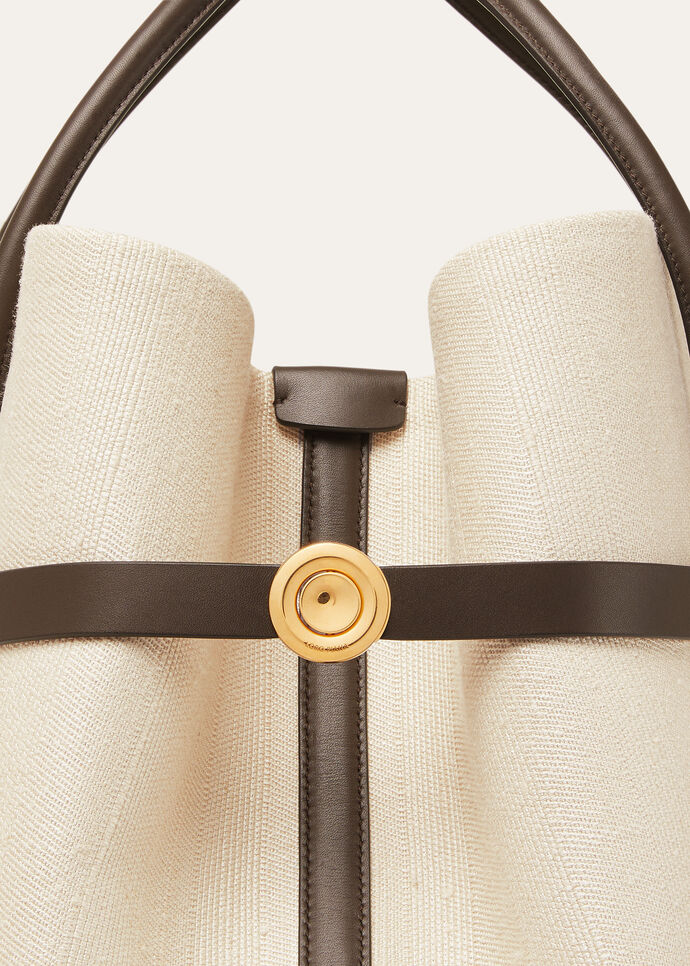 GHIERA SHOPPER LARGE TAILOR.SILK CHEVRON RNDD LTHR_FAP5298_B5AE_NR_5
