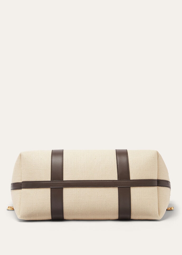 GHIERA SHOPPER LARGE TAILOR.SILK CHEVRON RNDD LTHR_FAP5298_B5AE_NR_6