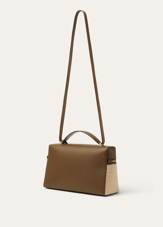 EXTRA BAG L27 LOTUS FLOWER ROUNDED LEATHER_FAP5308_B5C5_NR_3