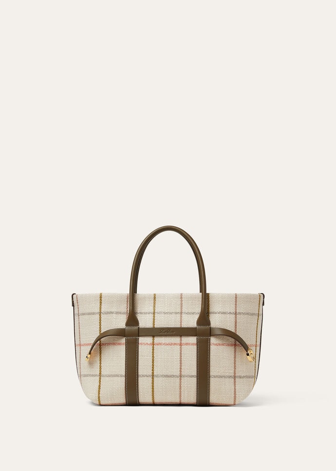 GHIERA SHOPPER SMALL BELT  LINEN JACQ RNDD LTHR_FAP5326_F6IG_NR_3